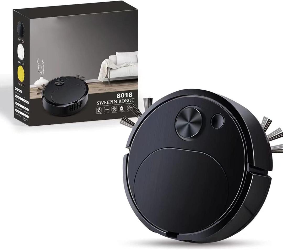 Robot Vacuum Cleaner, Powerful Suction Quiet Robotic Vacuum Cleaner Cleans Hard Floors to Low Pile Carpets Ideal for Pet Hair