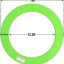 LANGXUN Universal Trampoline Repalcement Safety Pad, 8ft 10ft 12ft 14ft 15ft 16ft Waterproof Surround Spring Foam Cover for Round Frame