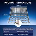 Stainless Steel Drain Grate Heavy Duty 24" × 24" Square Outdoor Drain Cover for Garage, Sewer, Downspout, Driveway