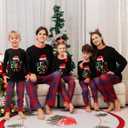 Rnxrbb 2025 Matching Family Christmas Pajamas Holiday Family Christmas Pjs Set Sleepwear Xmas Jammies Men Women Kids Couples (Black, XXL)