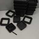 ANNKUT Bed Risers 10 inch Heavy Duty,Elevation in Heights 1,2,3,4,5,6,7,8,9,10 InchAdjustable Furniture Risers for Chair Table and Desk Legs Lifting (4 Pack,Black) (Square)