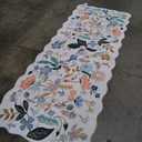 4' x 10",  Washable Hallway Runner Rug: Floral Kitchen Rugs with Non-Slip Backing Vintage Low Pile Entryway Carpet for Living Room Bedroom Ultra Soft Water Resisitant Floor Mat for Bathroom Laudry(4' x 10', Cream)