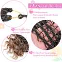 Goddess Box Braids Crochet Hair 14 Inch, 9 Packs Bohomian Box Braids Crochet Hair for Black Women, Pre-Looped Crochet Braids with Curly Ends (14 Inch (Pack of 9), T30)