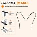316075104 316075103 High-Strength Oven Bake Element Replacement for Frigidaire Kenmore Oven Heating Element Replaces PS438018 316282600 316075100 AH2332301 AP2125026 FEF366ECD
