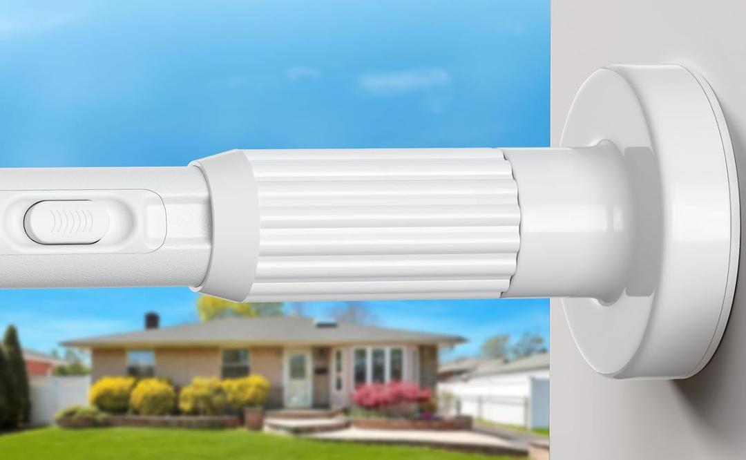 Extra Long Tension Rod 41-165inch Heavy Duty Tension Curtain Rods no Drilling Outdoor Curtain Rod for Patio,Windows,Shower,Doorway,Spring Rods Diameter 1.26inch White
