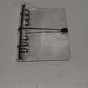 Clear A6 Binder with Elastic Band 1.8mm Thick PVC Notebook Cover 6 Black 20mm Diameter Round Rings Budget Binder Planner Cover Journal Folder Organizer for A6 Binder Pockets Paper Refills