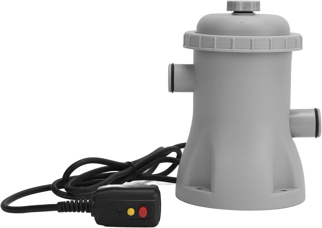 Filter Pump for Ground Pool, Electric Pool Filter Pump with 330 Gallons Per Hour Rate, Cartridge Filter Pump System, Pool Sand Filter Pump for Inflatable Swimming Pool