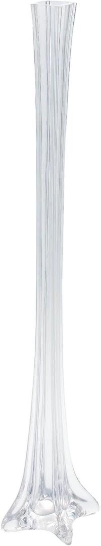 Diamond Star Glass 24" Clear Tower Vase