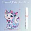 YIYIAH Diamond Art Cat Decor Statues Desk Placement Ornament - 5D Cartoon Diamond Painting Kits for Beginners - DIY Diamond Art Kit Full Round Drill Big Gem Art Cat Gifts for Women