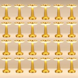 VIHOSE 24 Pcs Cordless Table Lamps LED Portable Rechargeable Table Lamp with Touch Sensor 3 Color Dimming up to 15 Hours Battery Desk Light for Restaurant Nursery Living Room (Gold)