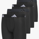 adidas Youth Microfiber Boxer Brief (Multipack) Athletic Underwear for Kids Boys Size L, Black