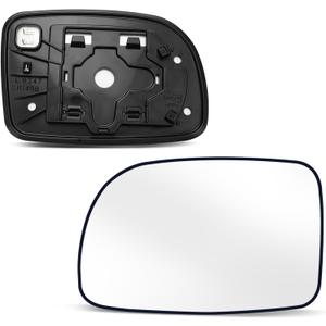 Driver Side Heated Mirror Glass for Hyundai Santa Fe 2007 2008 2009 2010 2011 2012, Left Side Rear View Replacement with Defrost
