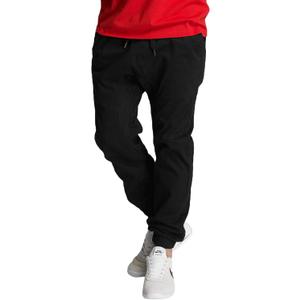 Southpole Young Men’s Big-Tall Big and Tall Basic Stretch Twill Jogger Pants Pants, Black, 6XL