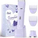 Risina Bikini Trimmer for Women - Wet/Dry Womens Electric Shaver for Legs, Replaceable Body Hair Blade Heads&Hair Remover for Face Head, No Nick, No Cut, No Razor Burn, Purple