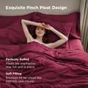 Bedsure King Size Comforter Set Dark Red - Bed in a Bag Bedding Set 7 Pieces, GentleSoft Pintuck Bed Set Gift for Family, Pinch Pleat Dark Red Comforter with Sheets, Pillowcases & Shams