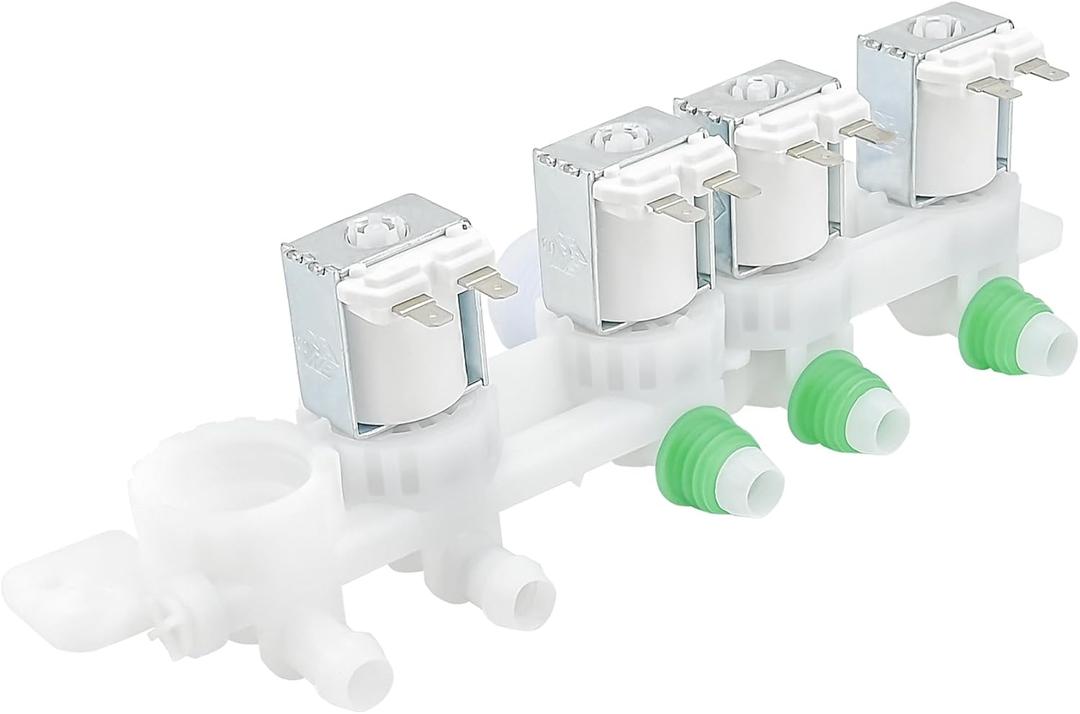 DC97-15459Q Washer Water Inlet Valve (OEM) Compatible with Samsung WA52A5500AC WA52A5500AV WA52A5500AW WA55A7300AE WA55CG7100AW WA49B5205AW WA51A5505AC WA51A5505AV WA55CG7100AV WA54CG7150ADA