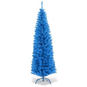6 Feet Unlit Artificial Christmas Halloween Pencil Tree with Metal Stand 6 Feet Unlit Artificial Christmas Halloween Pencil Tree with Metal Stand