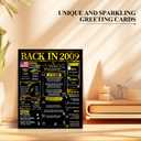 Joycard 17th Birthday Card for Girl Boy, 3D Pop Up Happy Birthday Gift for Daughter Son, Funny 17 Year Old Birthday Decorations for Grandson Granddaughter, Back in 2009 Laser Gold Retro Theme