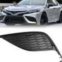 FZJDSD Matte Black Front Bumper Left Driver Fog Light Cover Bezel 8148206190 Compatible with Toyota Camry XSE SE 2021-2023
