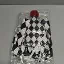 2 Pcs Halloween Clown Accessories for Women Pierrot Clown Hat Headband Jester Hat Vintage Clown Collar Ruffle Collar (Black&white)