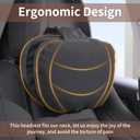 Dapucarin Car Headrest Pillow for Driving, Dual-Sided Leather Design Neck Pillow, Breathable Softness Neck Support, Universal Fit Head Rest Travel Pillow, Black, 2 Pack
