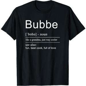 Yiddish & Jewish Grandma Bubbe T-Shirt Female, Large