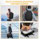 Travel Backpack For Women Men Airline Approved Carry On Backpack, Waterproof Outdoor Sports Rucksack Weekender Overnight College Business Backpack Fits 15.6 Inch Laptop - Black (Medium)