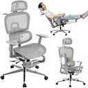 Mesh Ergonomic Office Chair with Footrest,High Back Mesh Gaming Chair with Lumbar Support,Back Support,Adjustable Headrest and Armrests for Home Office
