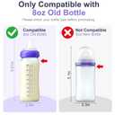 Mity rain 3 Pack Silicone Sleeves for Lansinoh Glass Bottles 8 OZ - Anti Breakage Baby Bottle Holder, Compatible with Lansinoh Glass Bottles for Babies with Handle