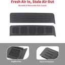 Linskip Aluminum Rear Window Vent Shades Compatible with 2023 2024 2025 2026+ Chevy Colorado & GMC Canyon, Rear Door Window Louvered Rain Deflectors, Exterior Accessories
