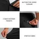 Soothfeel Men's Golf Pants with 5 Pockets Slim Fit Stretch Sweatpants Casual Travel Dress Work Pants for Men (Black, XXL)