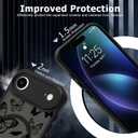 Magnetic for iPhone Air Case [Compatible with MagSafe] Cute Cool Butterfly Print Pattern Design, Slim Bumper Translucent Matte Protective Cover for Women Girls, Black