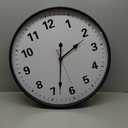 LEIKE Metal Large Wall Clock 24IN Black, Retro Silent Quartz Battery Operated, Decorative for Patio, Kitchen, Living Room, Bedroom, Pool