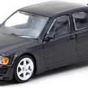 190 E 2.5-16 EVO 1 Blue-Black Metallic Global64 Series 1/64 Diecast Model by Tarmac Works T64G-057-BK