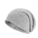 Villand 100% Cashmere Slouchy Beanie Hat for Women, Knitted Ladies Soft Warm Cashmere Skull Beanies Cap (Light Gray) 