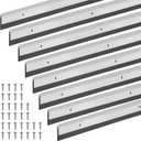 4 Pcs All-Season Door Sweeps for Bottom of Exterior and Interior Door, Aluminum Alloy and Rubber, Ideal for Residential & Commercial Use (1-3/4 x 36 Inch, Silver)