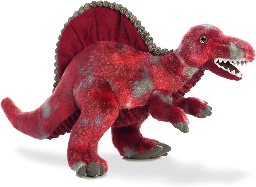 Aurora Ferocious Dinos & Dragons Spinosaurus Stuffed Animal - Prehistoric Fun - Cuddly Companions - Red 15 Inches
