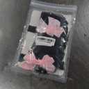 Kaei&Shi Bow Thigh High Socks,Sexy Stockings For Women With Garter,Date Christmas Halloween Costume Size 0-6 (Black Pink)