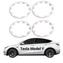 4PCS 19 Inch Model Y Tire Trim Rings, Wheel Rim Protectors, Hubcaps Rim Covers Anti-Scratch ABS Rim Guard Rim, 20" Model Y Exterior Accessories