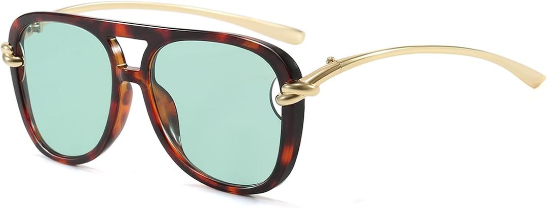 YouthMal Retro Aviator Sunglasses for Women Men Trendy Oversized Aviators Sun Glasses 70s Vintage Shades