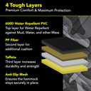 Meadowlark Dog Car Seat Cover, X-Large Heavy Duty Pet Seat Cover for Back Seat, Extra Padded Non-Slip Dog Hammock, Water-Resistant Back Seat Protector for Cars Trucks and SUVs (64 W x 60" L) (Gray Camo)