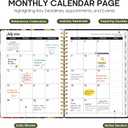Academic Planner 2026-2027, Jul 2026-Jun 2027 Monthly & Weekly Planner | 6.3" x 8.5" Pretty Calendar Planner for Women, Hardcover Organizer with tabs, School Office Home Supplies, Lily Garden