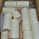 24 Pcs Wooden Candle Lantern Include 12 Wedding Lantern Centerpiece 12 Flameless Decorative Candles Holders Wedding Centerpieces for Tables Party Decor(Brown)