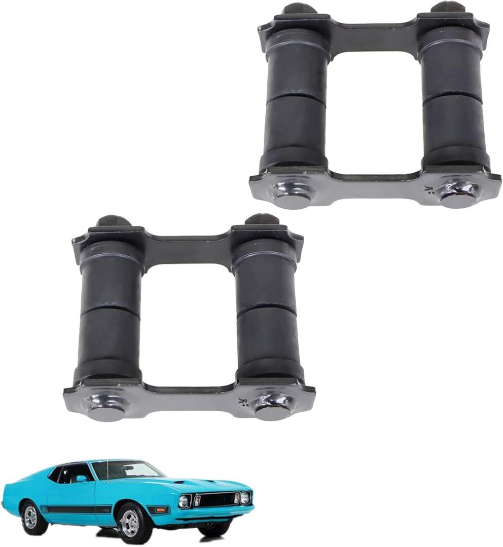munirater 2PCS Rear left & right Leaf Shackle Kits Replacement for Mustang 1965-1973 Replacement for SK289