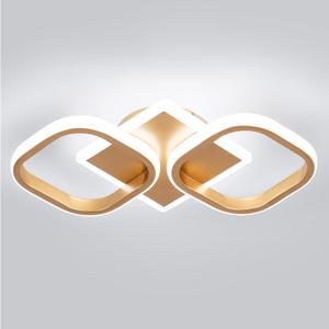 ElDISUNY Modern Ceiling Lights LED 30W Black Elegant Square Lamp LED Ceiling Lights Fixture for Hallway Office Kitchen Living Room Bedroom Dining Room -30w Cool White 6000K (Gold)