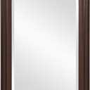 Howard Elliott Collection George Rectangular Chocolate Brown Wall Mirror, Rectangle Hanging Wood Framed Vanity Mirrors for Home Decor, Living Room, Bathroom, Bedroom, or Hallway, 24 x 36 Inch