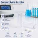 UV Quartz Cuvettes for Spectrophotometer Standard Quartz Cells (Set of 2 Pcs) (Optical Windows: 2; Spectral Range: 190-2500 nm; Pathlength: 10 mm; Volume: 3.5 ml; A Non-Sealing PTFE Cover)
