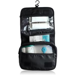 Exquisite Travel Bag for Ostomy and Colostomy Supplies - The Ultimate Choice for Post - Surgery Individuals, Featuring Hanging Setup and Stylish Covers Tailored for Women (Black)