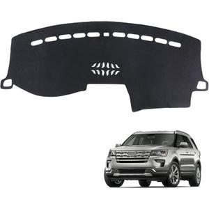 Black Dashboard Dash Board Cover Mat Carpet for Ford Explorer 2011-2019 Accessories Dash Cover Flannel Material Dash Mat Sunshade