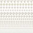 shynek 4326Pcs Self Adhesive Pearl Stickers for Crafts, Stick on Pearls Gems for Hair, Face, Makeup, Crafts, Assorted Styles and Sizes